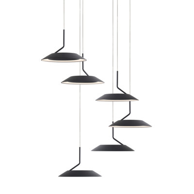 Luminaire suspendu en grappe 6 lumières Royyo