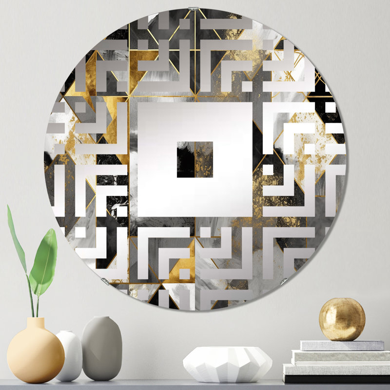 Chiera - Miroir mural carré, 23,6 po x 23,6 po