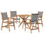 Solid Wood Patio Dining Set Table,