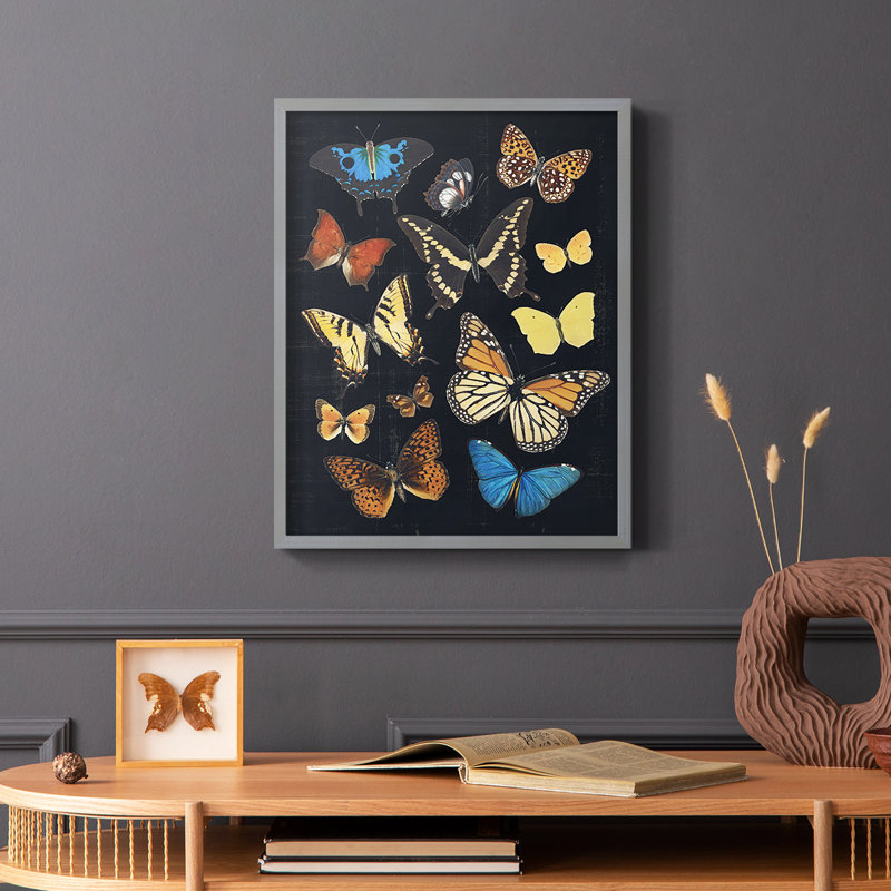 «Collived Flutter IV», reproduction encadrée - bois massif, Gris, H 10 po x l 8 po