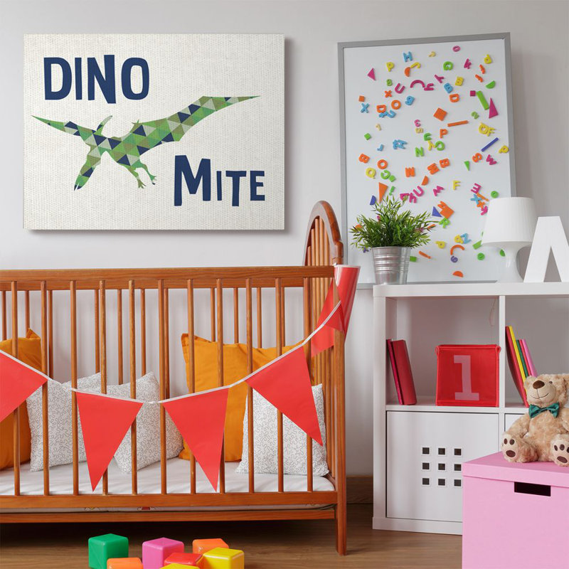 Motif de dinosaures Leithow Dino, Toile tendue, H 36 po x l 48 po x P 1,5 po