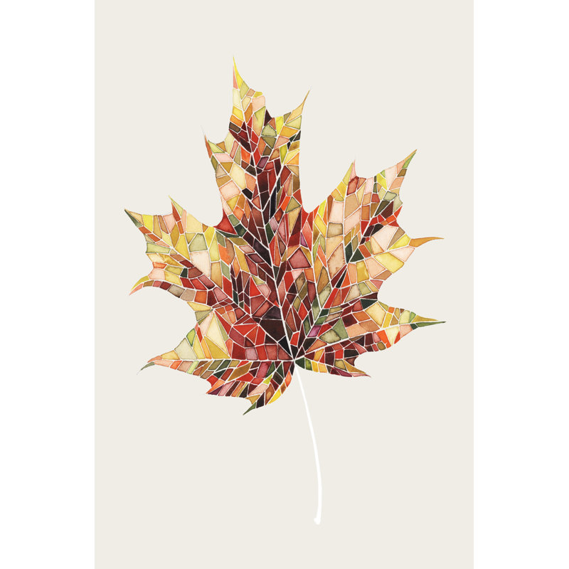 Fall Mosaic Leaf III, 46cm H x 30cm W 