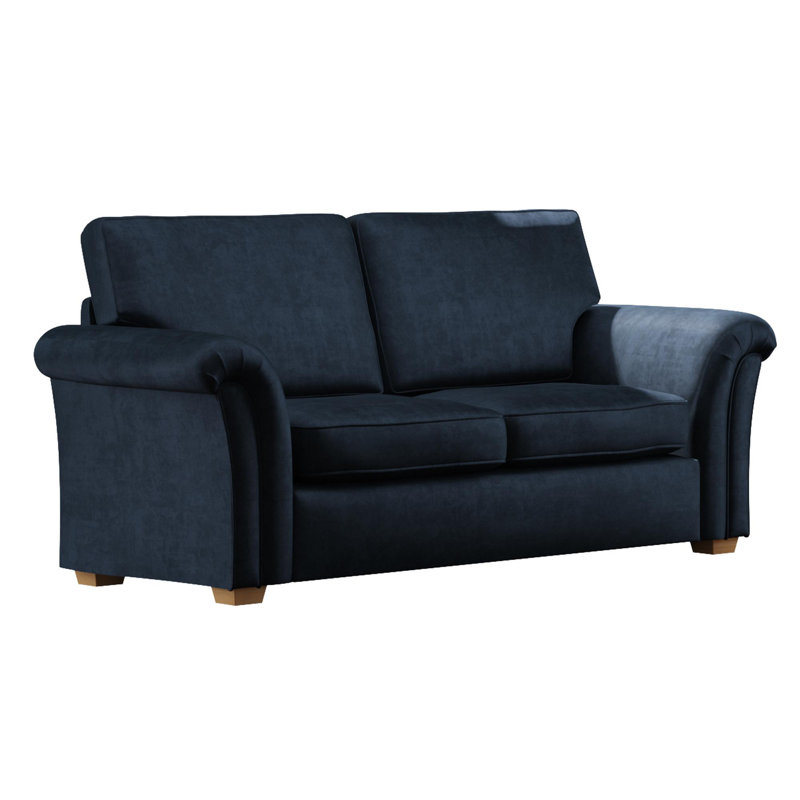 Castleacre Three Seater, Fixed Back, Royal Blue