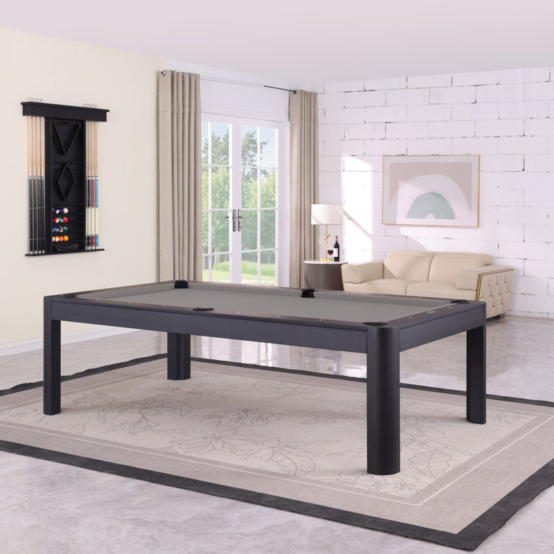 Table de billard en ardoise noire Cadora Duo, Gris acier, 7 pi, Oui