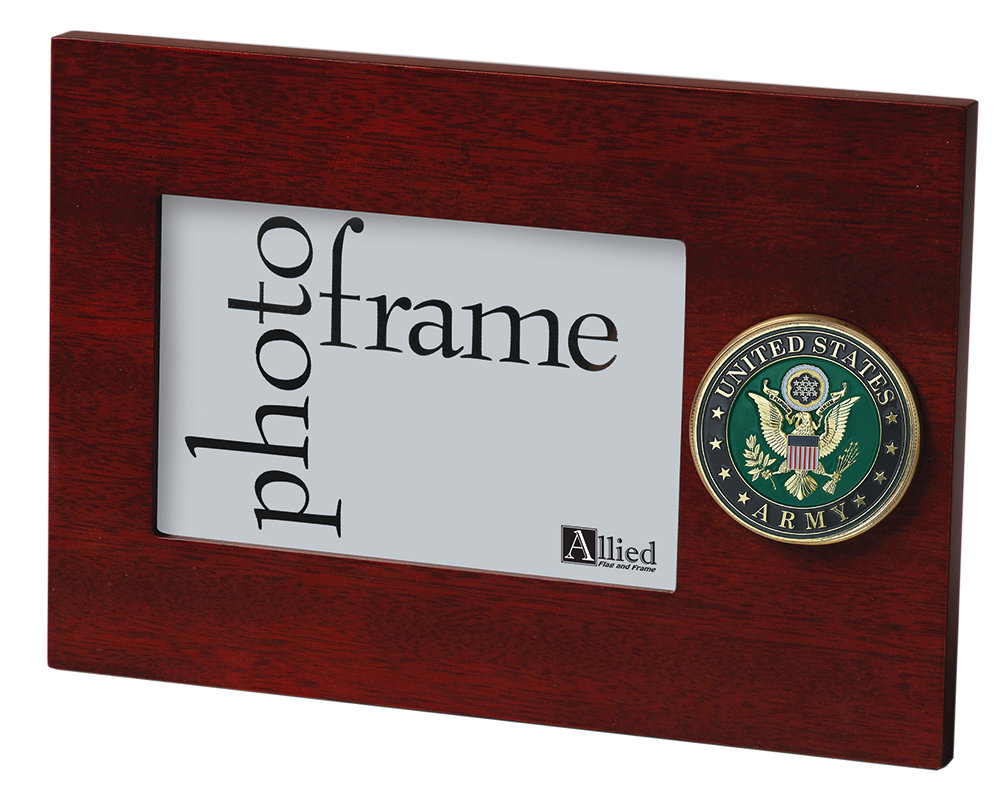 Kaiya Brown Wood Beveled Picture Frame with Mat Red Barrel Studio® 