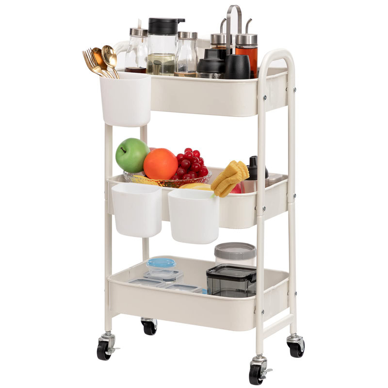 76cm H x 39cm W Utility Cart, White