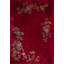 Antique Rich Red Color Floral Minimalist Design Chinese Area Rug