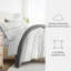 Ensemble de literie réversible 8 pièces - Housse de couette à motif, insert d'édredon et ensemble de draps unis-99311795-99311796