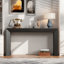 Console élégante avec motifs de grain naturel et pieds robustes-443686099