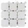 Natural Dorato White And Gold 9.57 In. X 9.57 In. Geometric Polished Marble Mosaic Tile