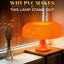 Lampe de table champignon rétro - veilleuse de style rétro avec 3 températures de couleur et 10 niveaux de gradation, lampe de bureau alimentée par USB pour chambre à coucher, bureau, dortoir et coin lecture