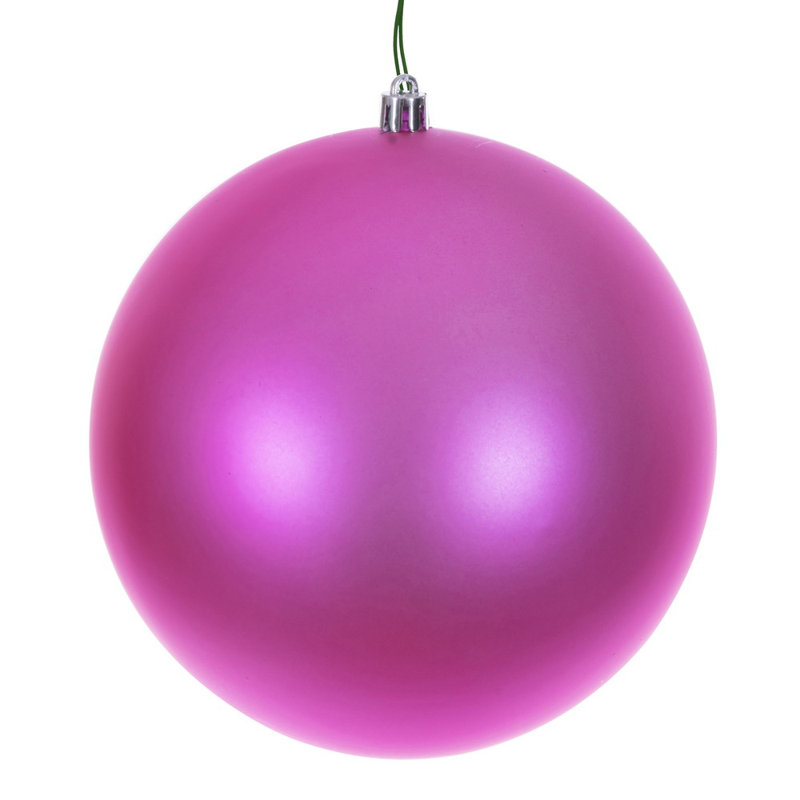  Boule transparente matte de 4 po percée aux rayons UV. Comprend 6 ornements par boîte.