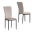 Ensemble de 4 chaises de salle à manger rembourrées en velours avec pieds en métal
