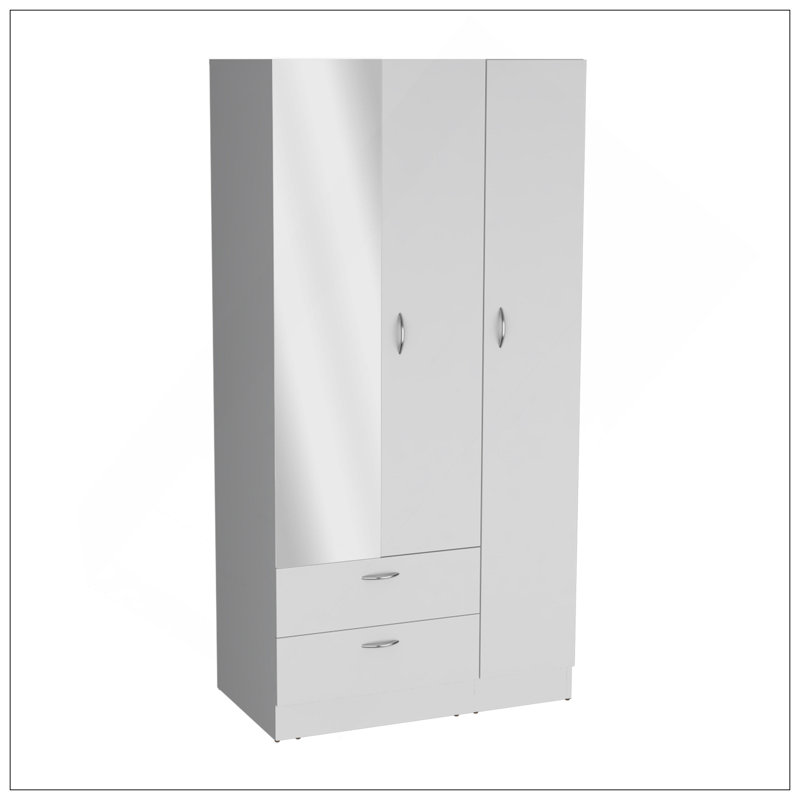 Armoire à miroir 3 portes Riverside, Blanc