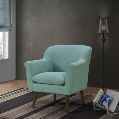 Fauteuil surdimensionné en tissu tissé 31,5 po Aigue-marine