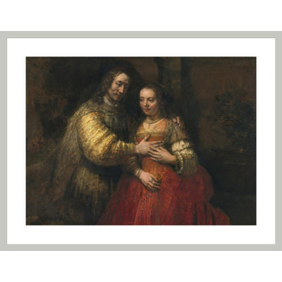 La fiancée juive par Rembrandt van Rijn - Estampe numérique encadrée