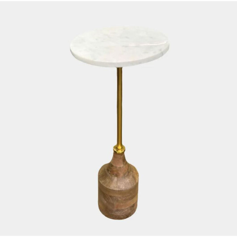 Table d'appoint Cass Marble, Naturel