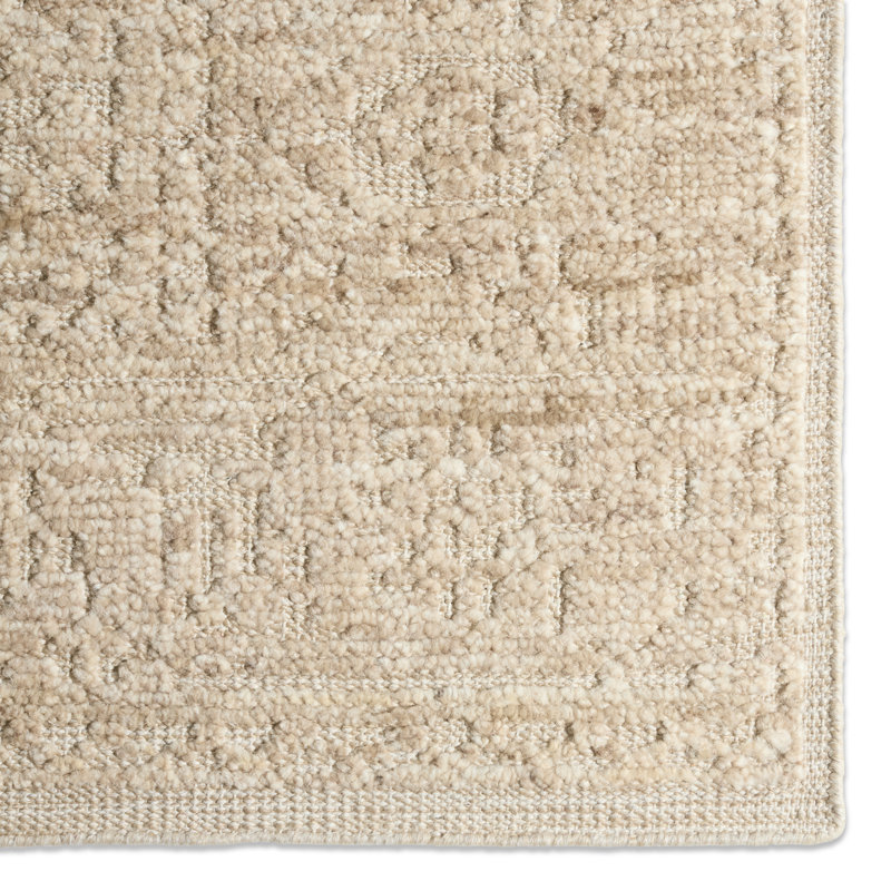 Jaipur Living Pranhita APS01 Handknotted Medallion Tan and Cream Area Rug (9'x12'), Rectangle 10' x 14'