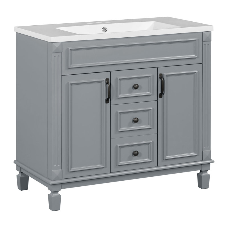 Armoire de salle de bain Tenara, Gris