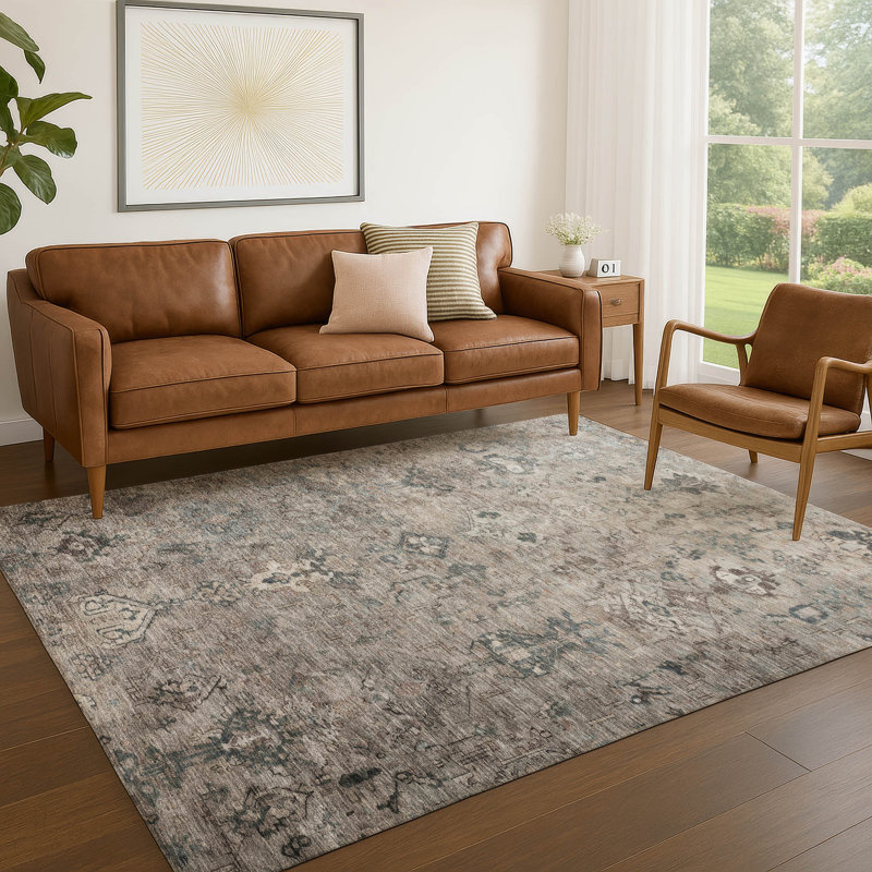 Tapis intérieur / extérieur lavable à la machine Mattis ACN2320 Global, Rectangle 10 pi x 14 pi