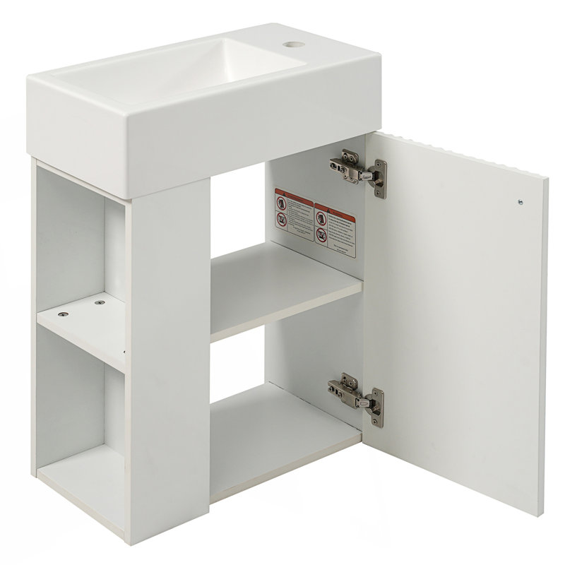 Meuble-lavabo flottant moderne avec lavabo en résine