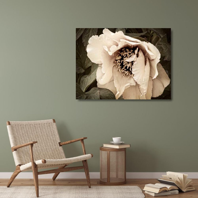«Red Barrel Studio® Perry, Rachel», reproduction d'art sur toile tendue: Golden Era Peony III, H 28 po x l 36 po