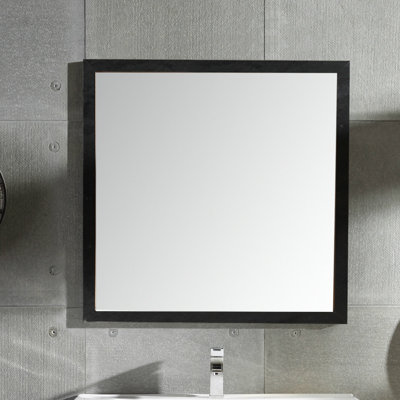 Ayza Wood Flat Wall Mirror