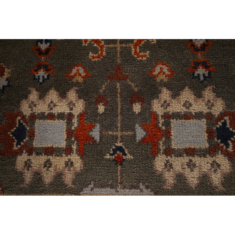 Tapis oriental en laine fait à la main Oushak 4 x 6