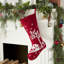 Snowy Village Scene Christmas Stocking