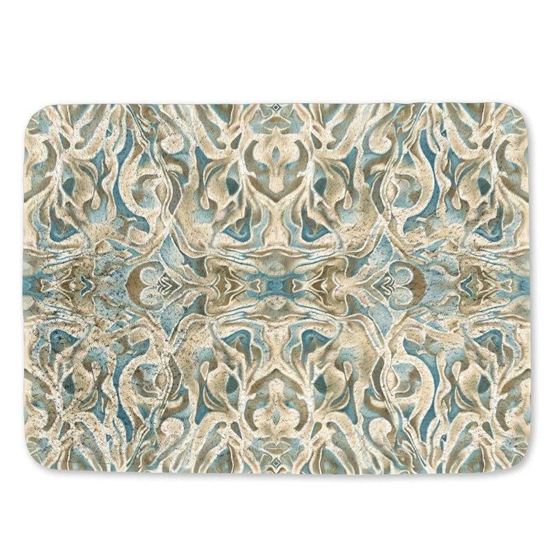 Tapis de bain à formes fluides, L 21 po x L 34 po