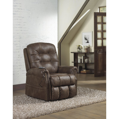 Burech Upholstered Power Lift Assist Lay Flat Recliner by Wildon Home