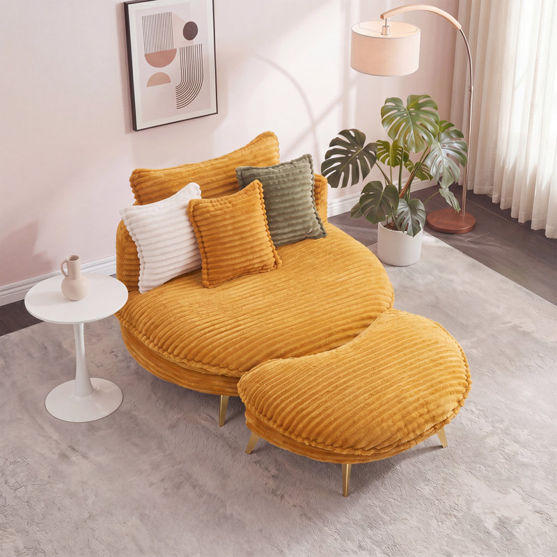 Canapé-lit Aurora Mid-Century, Orange