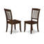L'ensemble de table de salle à manger moderne 3 pièces comprend une table ronde en bois avec piédestal et 2 chaises de salle à manger, 42 x 42 pouces, acajou-2059535091-2125037283-2125037280