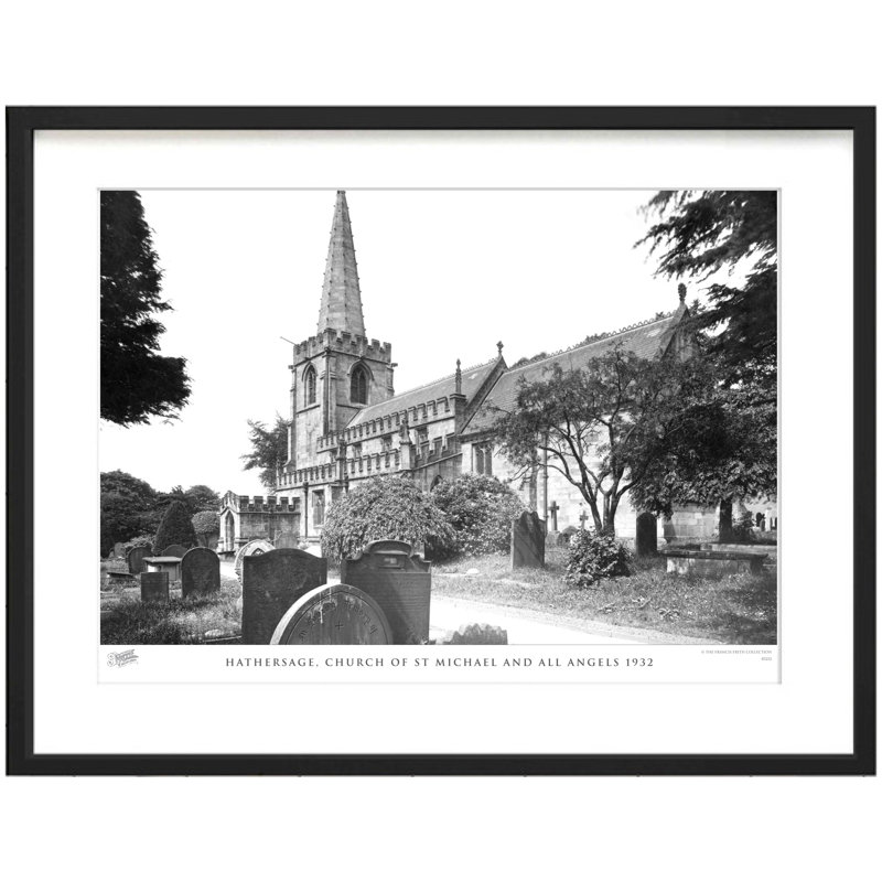 Hathersage, Church Of St Michael And All Angels 1932 - Single Picture Frame Print, 28cm H x 36cm W x 2.3cm D