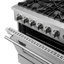 Cuisinière à gaz 36 pouces en acier inoxydable Marco, 6 brûleurs, 5,36 pieds cubes Four à convection