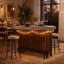 Buffet 3 en 1, table à hauteur de comptoir et table de bar avec rangement pour le vin et support à vin à 2 niveaux-154836770