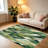Green Abstract Geometric carpet-easy to clean, machine-washable, soft and comfortable; suitable for door mats, kitchens, living rooms, bedrooms, corridors, and laundry areas. Easy to clean, durable carpet for home decoration.-128973600