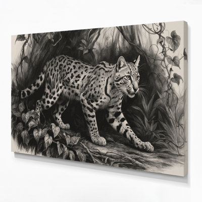 Big Cats Ocelot Brown Canvas Wall Art