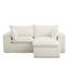 Canapé modulaire en L 78,8 po avec repose-pieds modulaire en velours côtelé sans assemblage pour animaux de compagnie-133264779-133264780