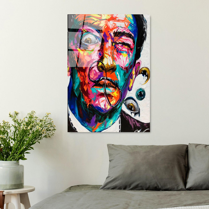 Superbe peinture murale en verre trempé 27,6 po x 39,4 po | 100% verre trempé, épaisseur: 0,16 pouce | Décoration élégante pour le salon ou le bureau, durable et facile à nettoyer, idée de cadeau parfaite