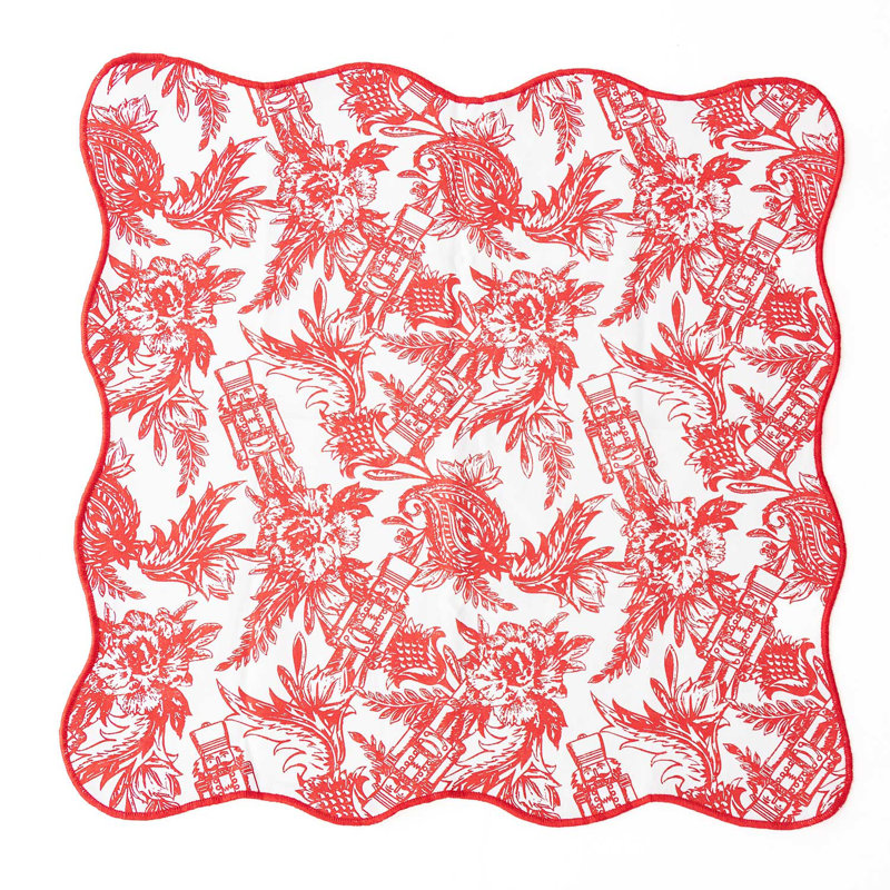 Serviette de table casse-noisette festonnée
