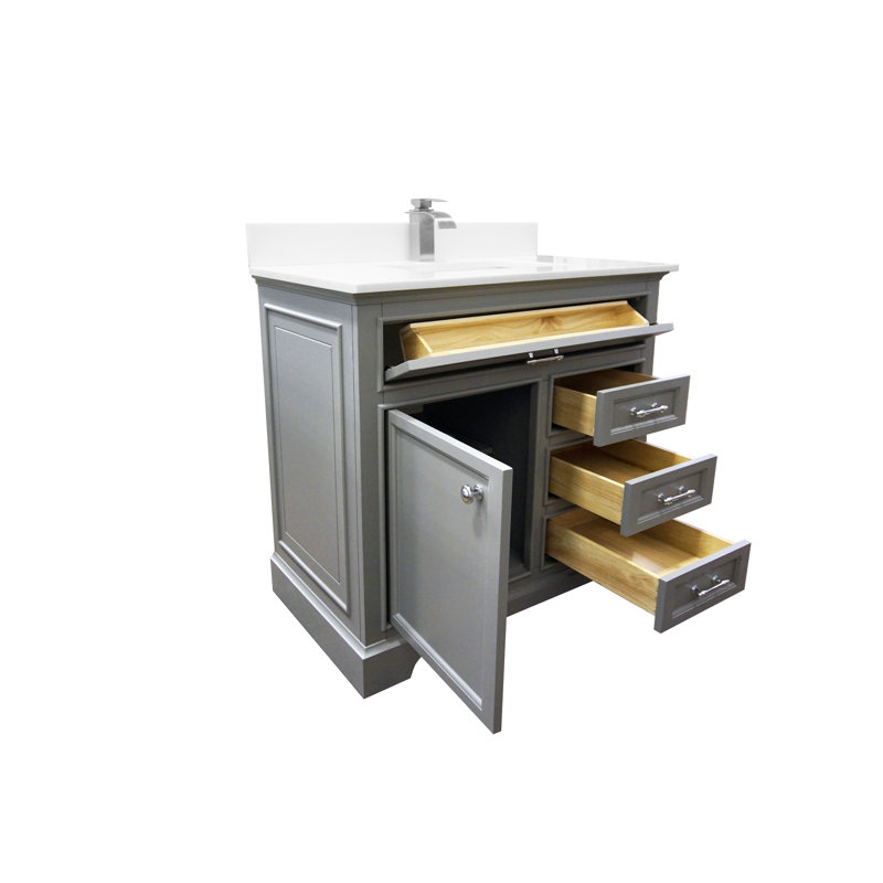 Ensemble de meuble-lavabo simple 37 po Harkness, Blanc neige