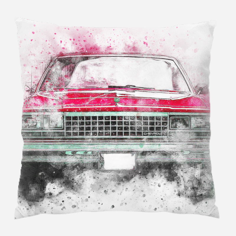 Outdoor Reversible Throw Pillow, Microsuede, Indoor