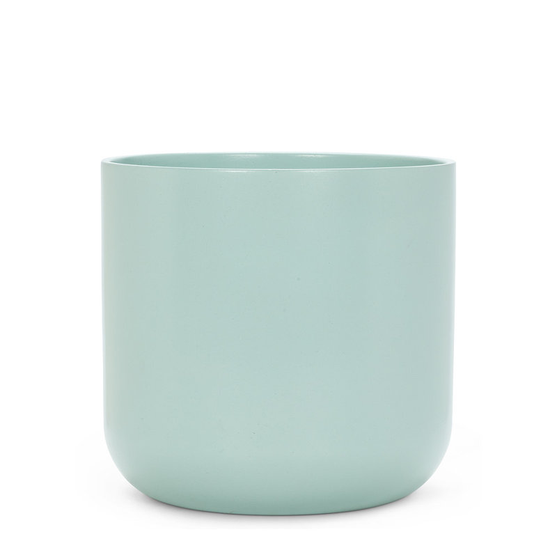 Ceramic Cachepot, 7" H x 7" W x 7" D, Mint Green