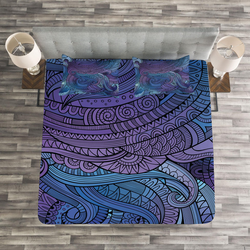 Traditional Polyester Multi Coverlet, Queen Coverlet + 2 Shams