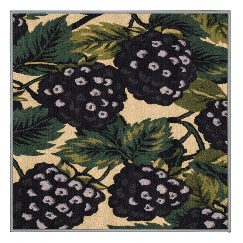  Tapis lavable fruits mûres, Carré 5 pi