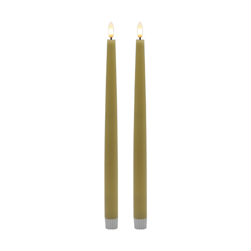 Grande chandelle sans flamme 2 pièces, Champagne