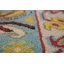 Tapis de couloir indien bleu clair à motif géométrique Kazak 3 x 10
