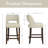  Bisto Faux Leather Upholstered Counter Height Bar Stool With Solid Wood Legs Set of 6-850962803-850962792