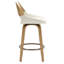 Tabouret de comptoir 26 po avec pivot en tissu et bois Acworth